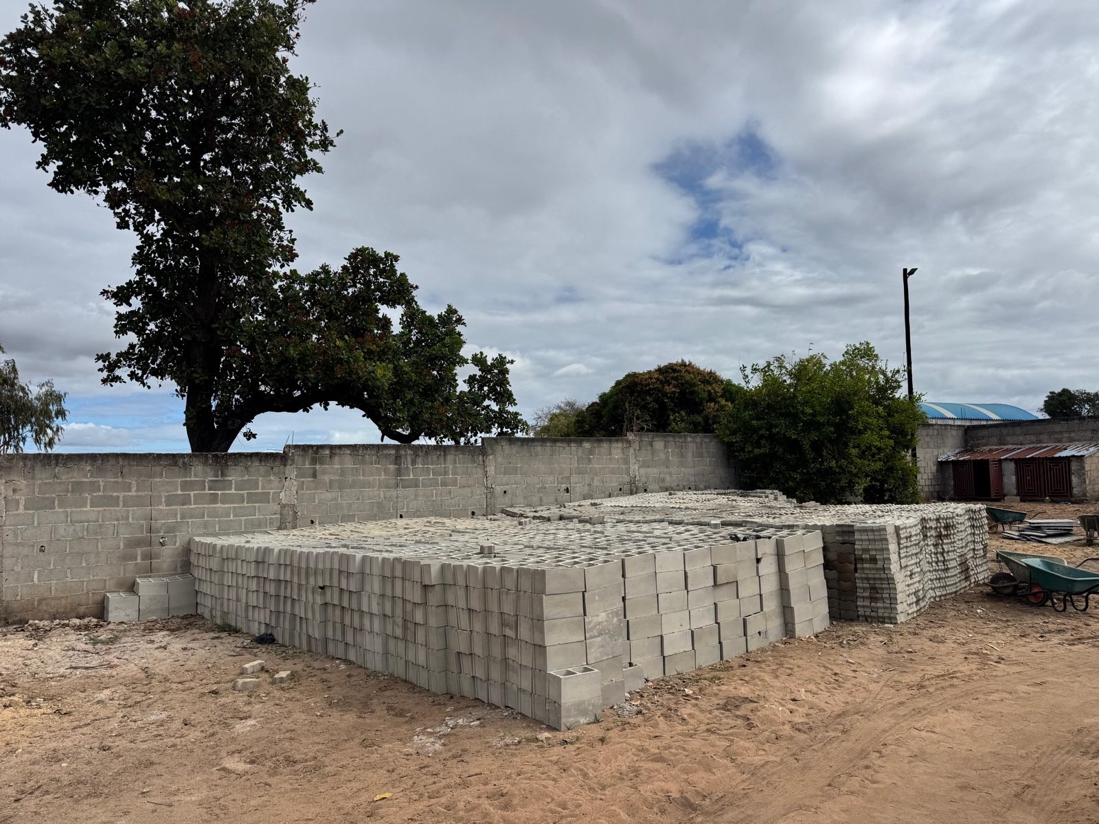 General view of the block and paver production yard