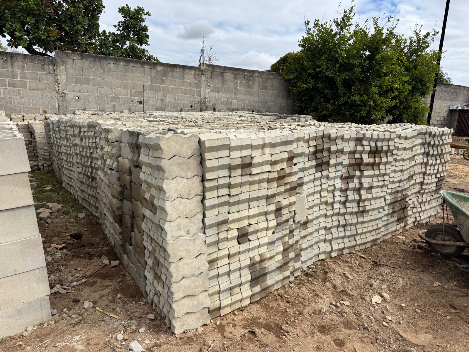 Concrete pavers ready for supply